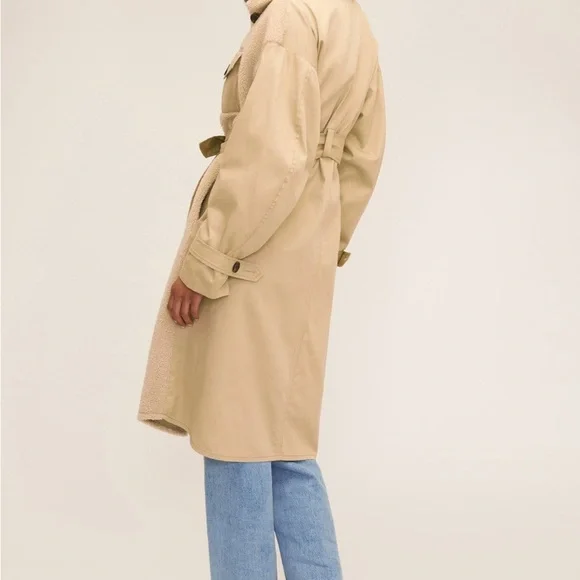 Marissa Webb FRANKIE SHERPA COATED CANVAS TRENCH